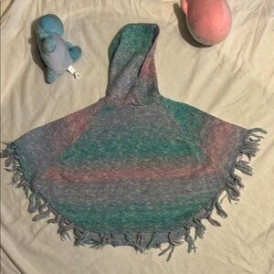 Falls Creek Kids Hooded Poncho - Multicolor